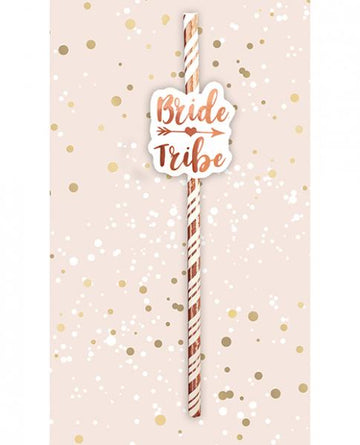 Bride Tribe Straws - Rose Gold Pack Of 6