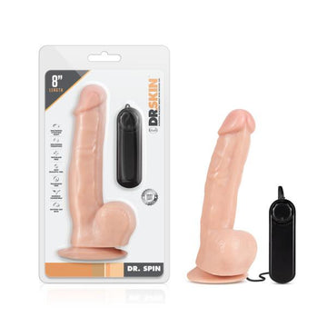 Dr. Skin Dr. Spin 8in Gyrating Realistic Dildo Vanilla