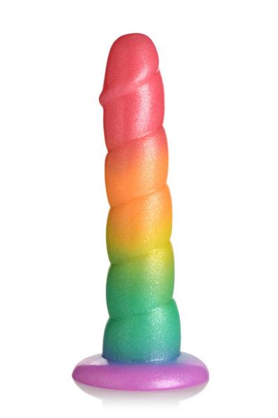 Simply Sweet 6.5in Swirl Rainbow Dildo