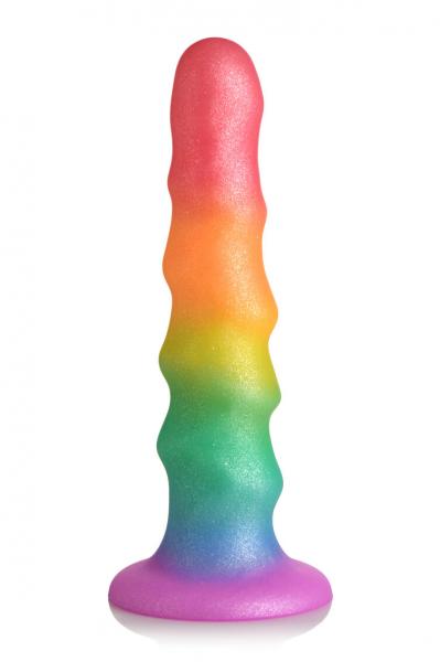 Simply Sweet 6.5in Zigzag Rainbow Dildo