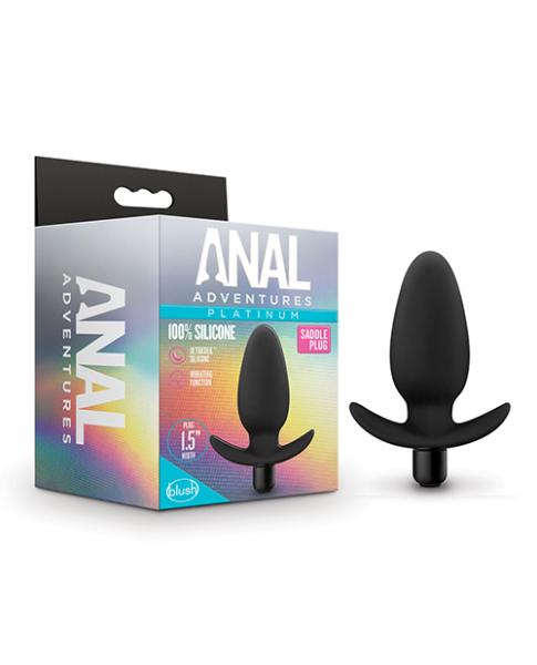 Blush Anal Adventures Platinum Silicone Saddle PlugÂ - Black