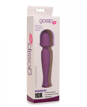 Curve Novelties Gossip Silicone Vibrating Wand 10x - Violet