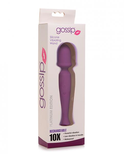 Curve Novelties Gossip Silicone Vibrating Wand 10x - Violet