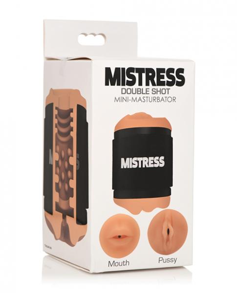 Curve Novelties Mistress Double Shot Mini Masturbator Mouth & Pussy -  Medium