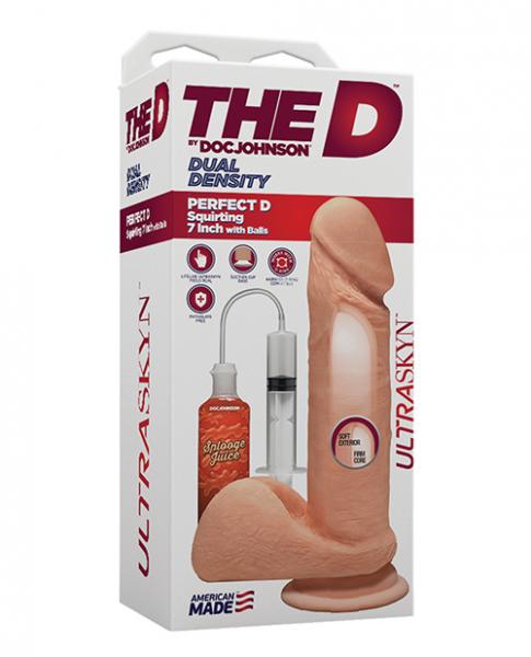 The D 7" Perfect D Squirting W/balls - Vanilla