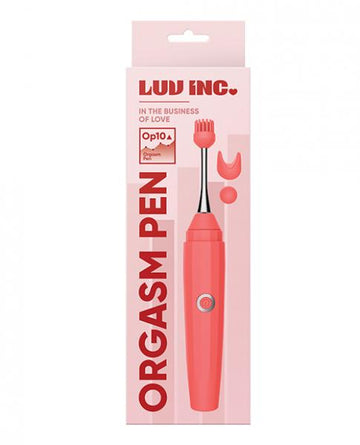 Luv Inc. Orgasm Pen W/three Attachments - Coral