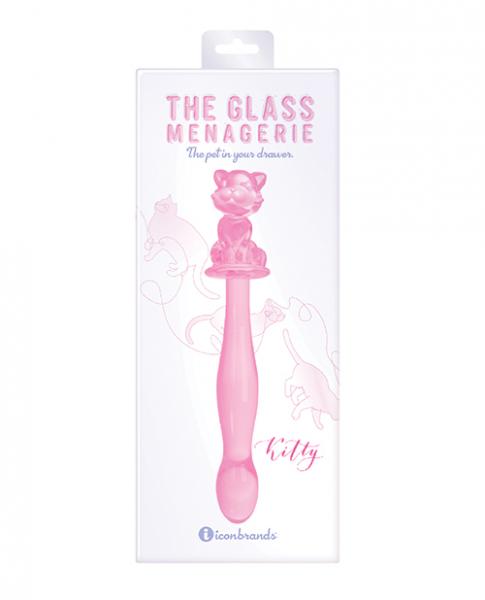 Glass Menagerie Kitty Glass Dildo - Light Blue