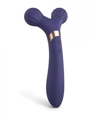 Love To Love Fireball Forked Vibrator - Midnight Indigo