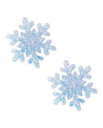 Neva Nude Glitter Snowflake Pasties - White O/s