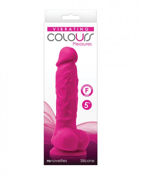Colours Pleasures 5" Vibrating Dildo - Pink