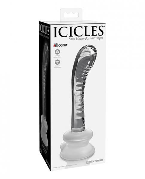 Icicles No. 88 Hand Blown Glass G-spot Massager W/suction Cup -  Clear