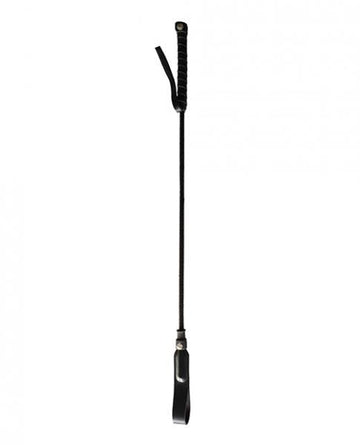 Rouge Long Riding Crop Slim Tip - Black
