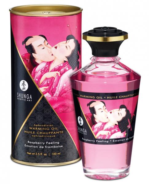 Shunga Warming Oil Raspberry Feeling  - 3.5 Oz.