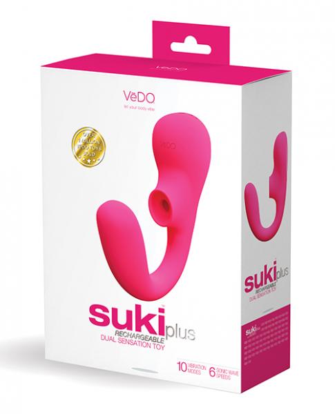 Vedo Suki Plus Rechargeable Dual Sonic Vibe - Foxy Pink