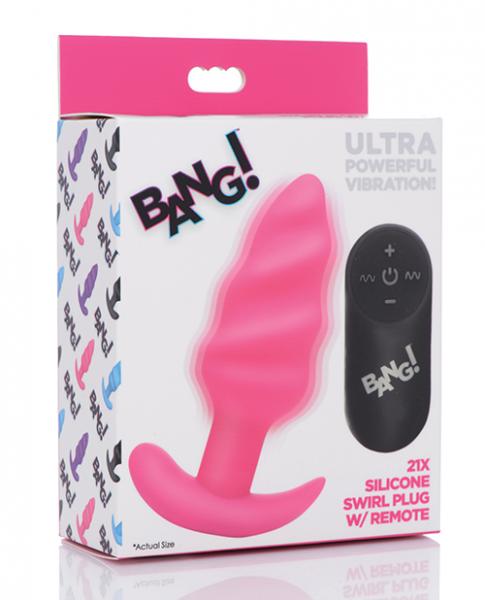 Bang! Vibrating Butt Plug W/remote Control - Pink