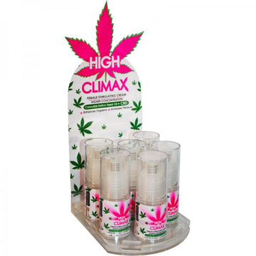 High Climax Female Stimulant With Hemp Seed Oil Display (6 Bottles 1/2 Oz Each)