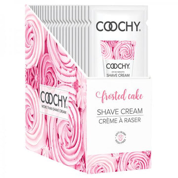 Coochy Shave Cream Frosted Cake Foil 15ml 24pc Display