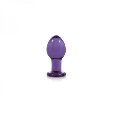 Crystal Premium Glass Plug Medium Purple
