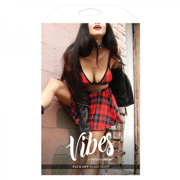 Vibes Fuck Off Plaid Skirt Ml