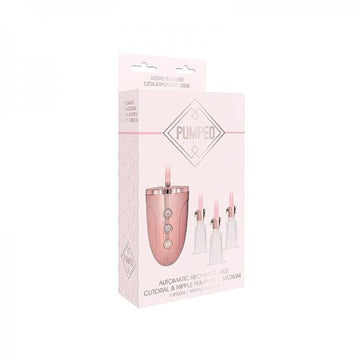 Automatic Rechargeable Clitoral & Nipple Pump Set - Medium - Pink