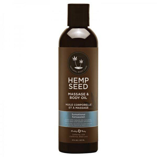 Eb Hemp Massage Oil Sunsational 8 Oz.