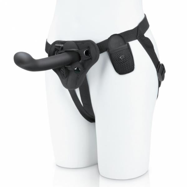 Pegasus 6" Wirelss Remote Control P-spot/g-spot Peg With Harness Black