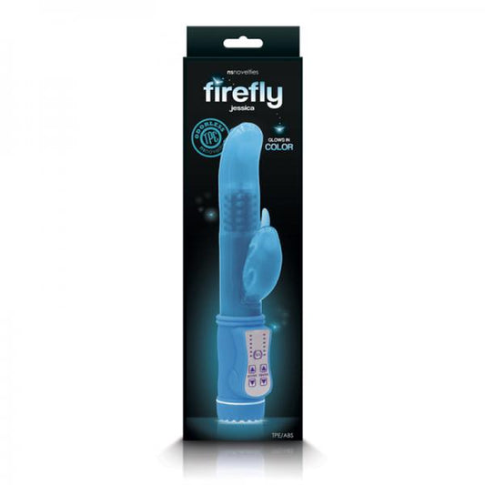 Firefly Jessica Rotating Rabbit Vibrator - Blue