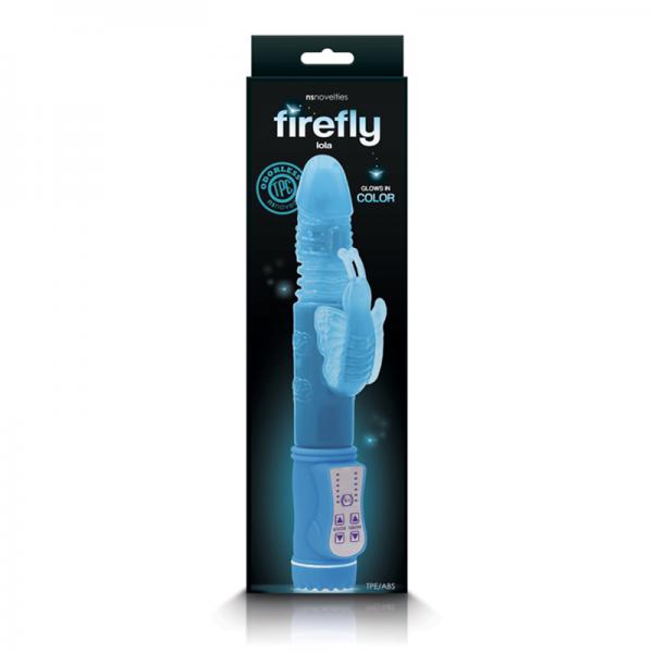 Firefly Lola Thrusting Rabbit Vibrator - Blue
