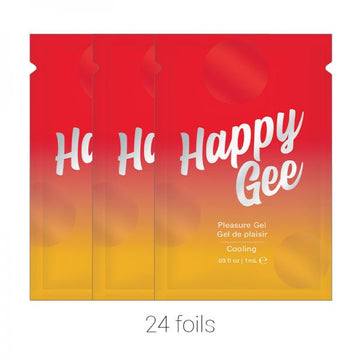 Happy Gee Cooling Pleasure Gel (bulk Pack/24 Pcs) .03 Oz Foils