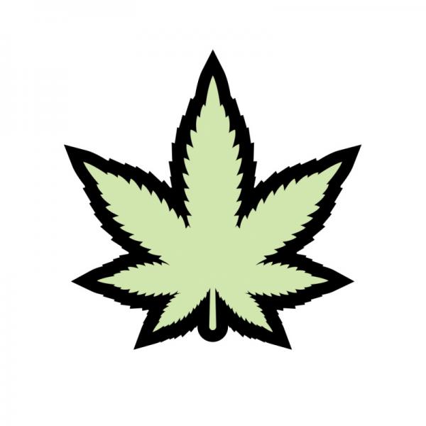 Weed Pin Leaf Glow-in-the-dark