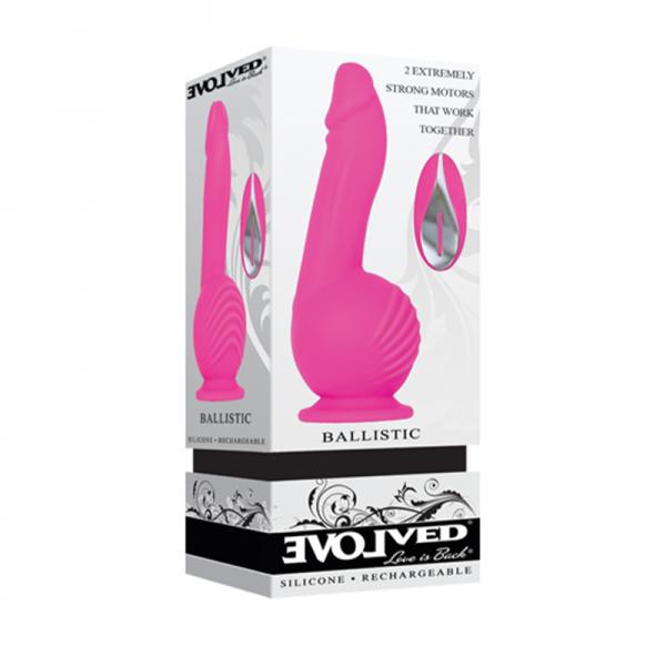 Evolved Ballistic Dong Silicone Rechargeable Remote Control Pink