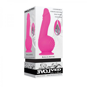 Evolved Ballistic Dong Silicone Rechargeable Remote Control Pink