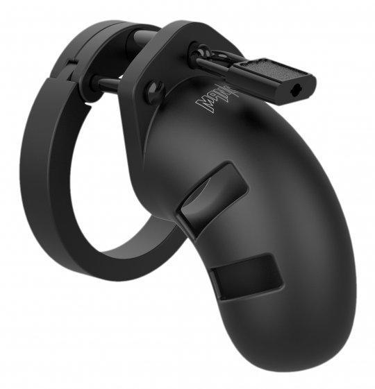 Man Cage Model 20 - Chastity - 3.5" - Silicone Cock Cage - Black