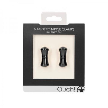 Ouch Magnetic Nipple Clamps - Balance Pin - Black