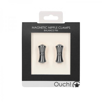Ouch Magnetic Nipple Clamps - Balance Pin - Grey