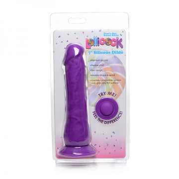 Lollicock Silicone Dildo Without Balls 7 In. Grape
