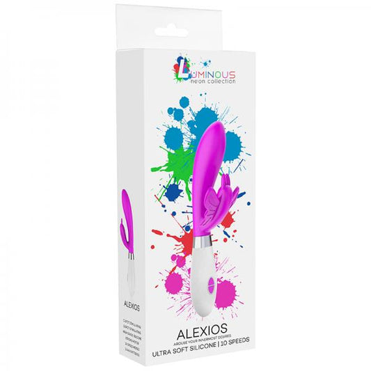 Luna Neon Alexios Ultra-soft Silicone Dual Stimulator Fuchsia