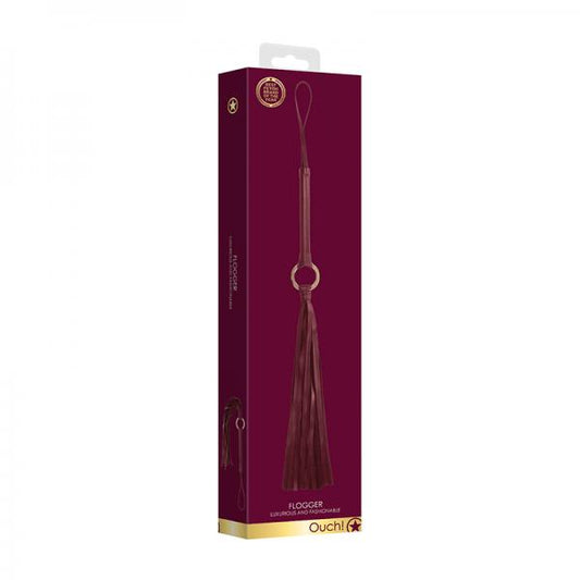 Ouch Halo Flogger Burgundy