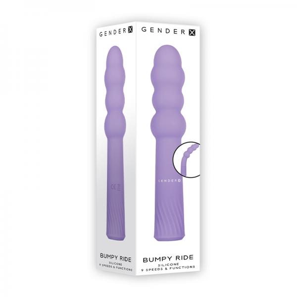 Gender X Bumpy Ride Beaded Vibrating Wand Purple