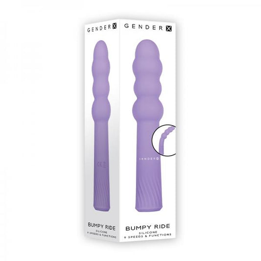 Gender X Bumpy Ride Beaded Vibrating Wand Purple