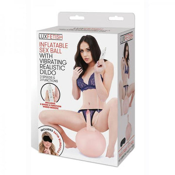 Lux Fetish Inflatable Sex Ball With Vibrating Realistic Dildo