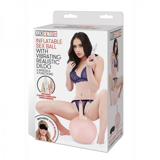 Lux Fetish Inflatable Sex Ball With Vibrating Realistic Dildo