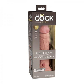 King Cock Elite Silicone Dual-density Cock 8 In. Light