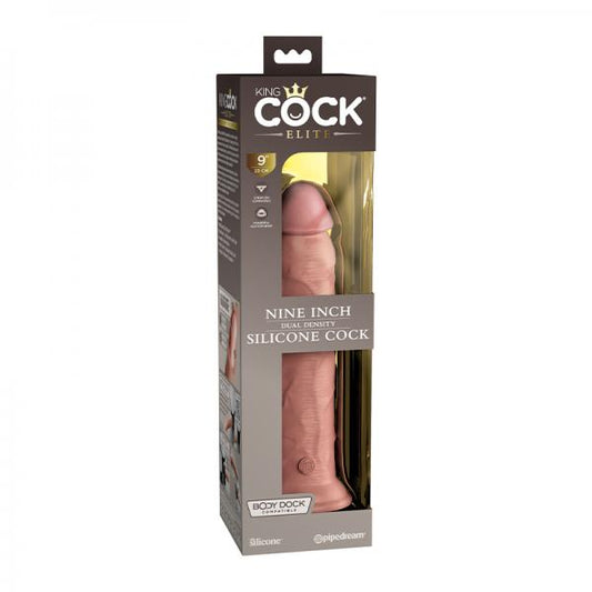 King Cock Elite Silicone Dual-density Cock 9 In. Light