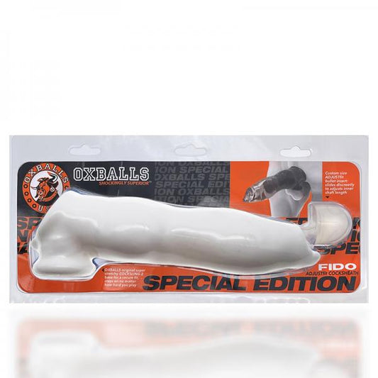 Fido Thick Blubbery Beast-shaped Cocksheath With Bullet Insert Flextpr White