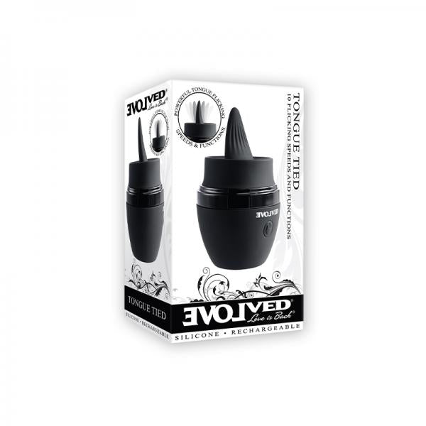 Evolved Tongue Tied Silicone Rechargeable Black