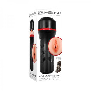 Zt Pop On The Go Light With Vibrating Pleasure Ring Black/light