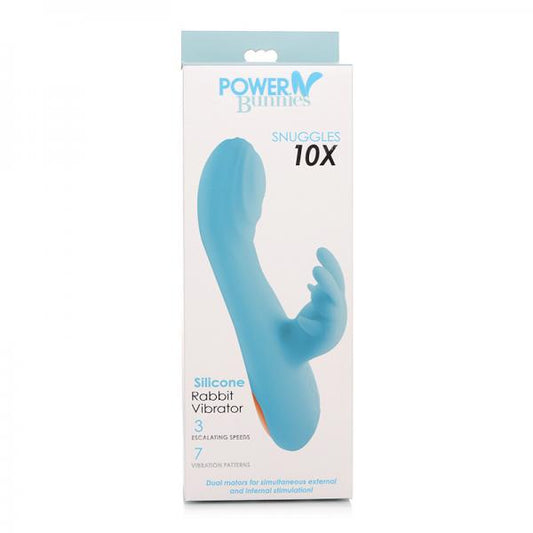 Power Bunny Snuggles Rabbit Vibe Silicone Rechargeable Teal