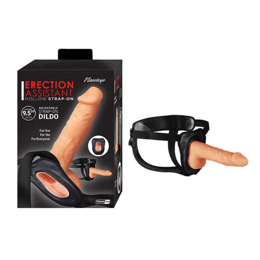 Erection Assistant Hollow Strap-on 9.5 In. White