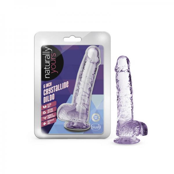 Naturally Yours Crystalline Dildo 6 In. Amethyst